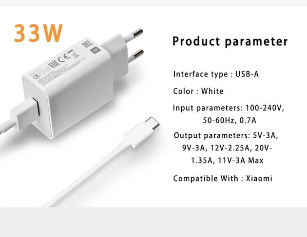 Mi 33W fast charger